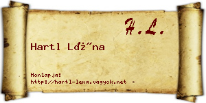 Hartl Léna névjegykártya